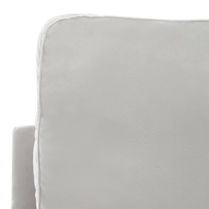 SAFAVIEH Genoa Upholstered Velvet Arm Chair - 25.8" W x 29.1" L x 35" H