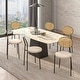 preview thumbnail 81 of 92, Leisuremod Euston Modern Velvet/Leather Dining Chair - Minimalist Wicker Back Accent Chair for Home Living Room & Kitchen