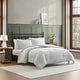 preview thumbnail 2 of 6, Laura Ashley Oxford Stripe Cotton All Season Comforter Set Soft Breathable (Green)