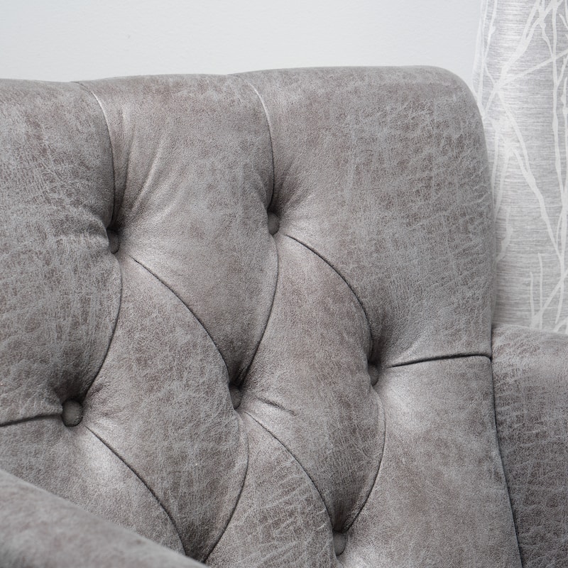 28" Button Tufted Club Chair