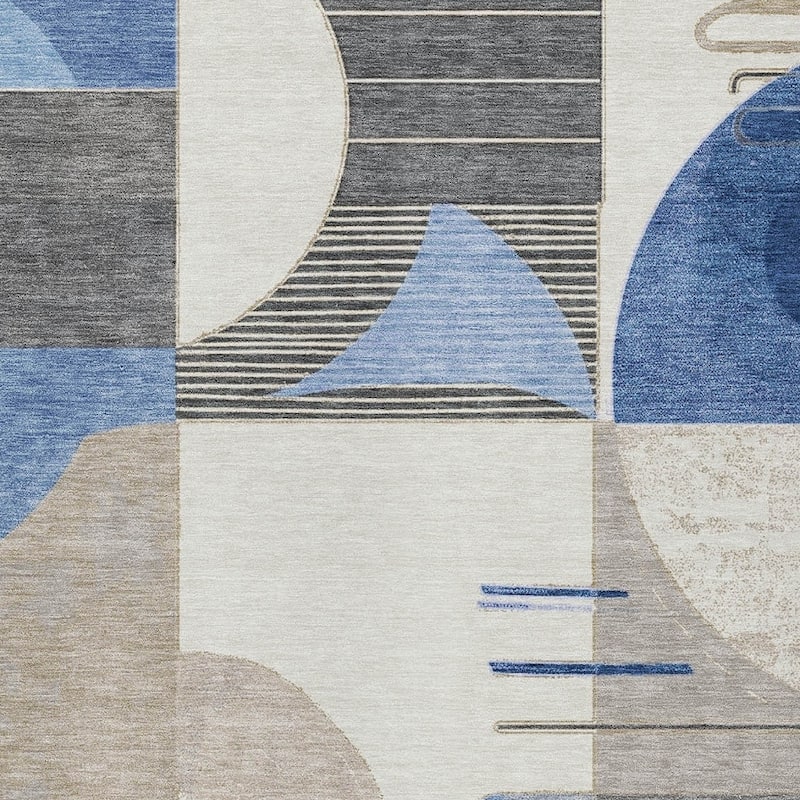 HomeRoots Geometric Modern Rectangle Outdoor Rug