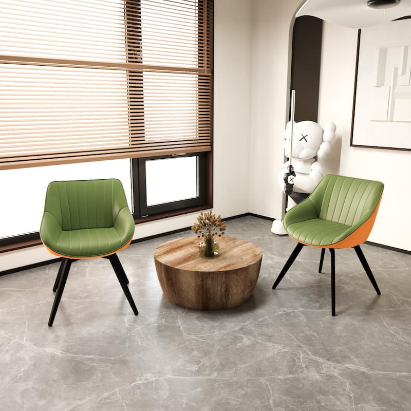 MDF 3-Piece Table and Chair Set with Cushioned Seats - Chair size: 25.47” L x 25.2” W x 31.1” H