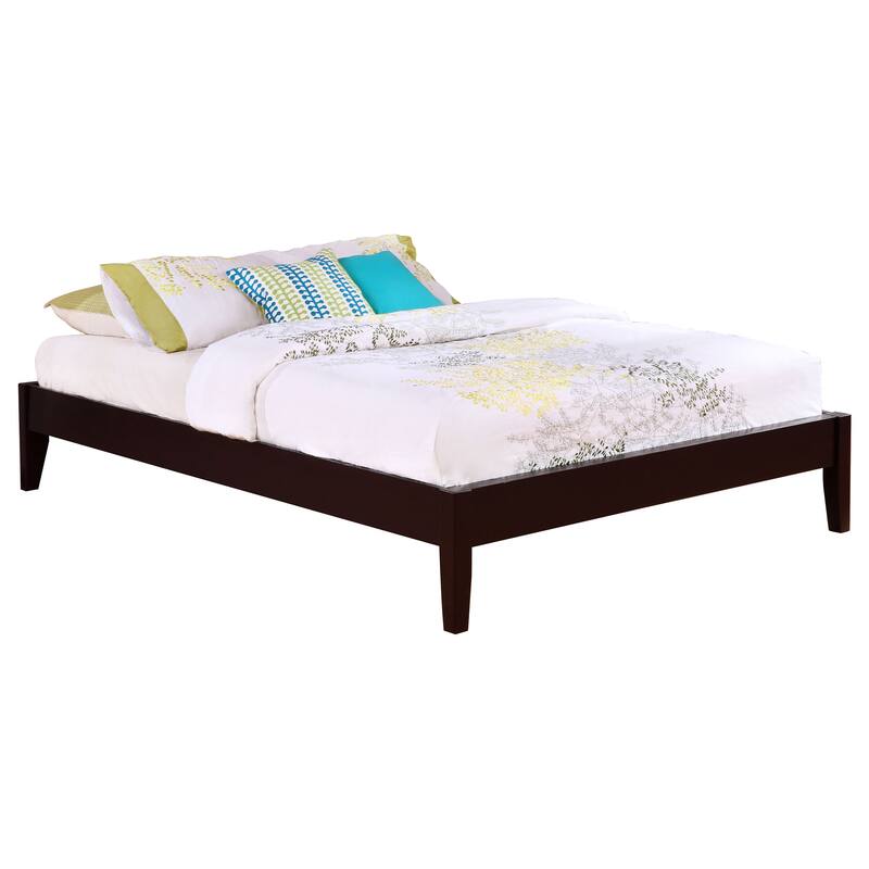 Eastern King Platform Bed in Cappuccino Finish with Slat Kit