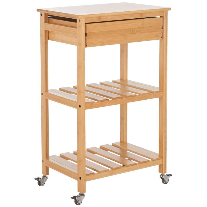 SAFAVIEH Evette Corteau Kitchen Cart - 19" W x 13" D x 30" H - 19Wx13Dx31H