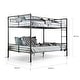 preview thumbnail 3 of 8, Wini Industrial Black Queen over Queen Metal Bunk Bed by Furniture of America