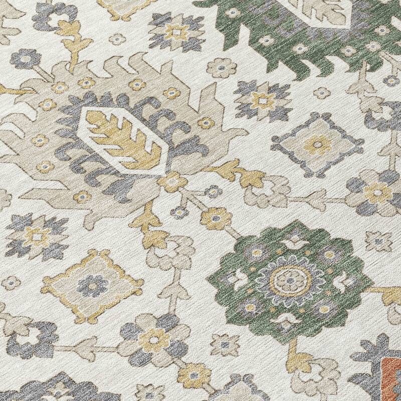 Machine Washable Indoor/Outdoor Boho Global Chantille Rug