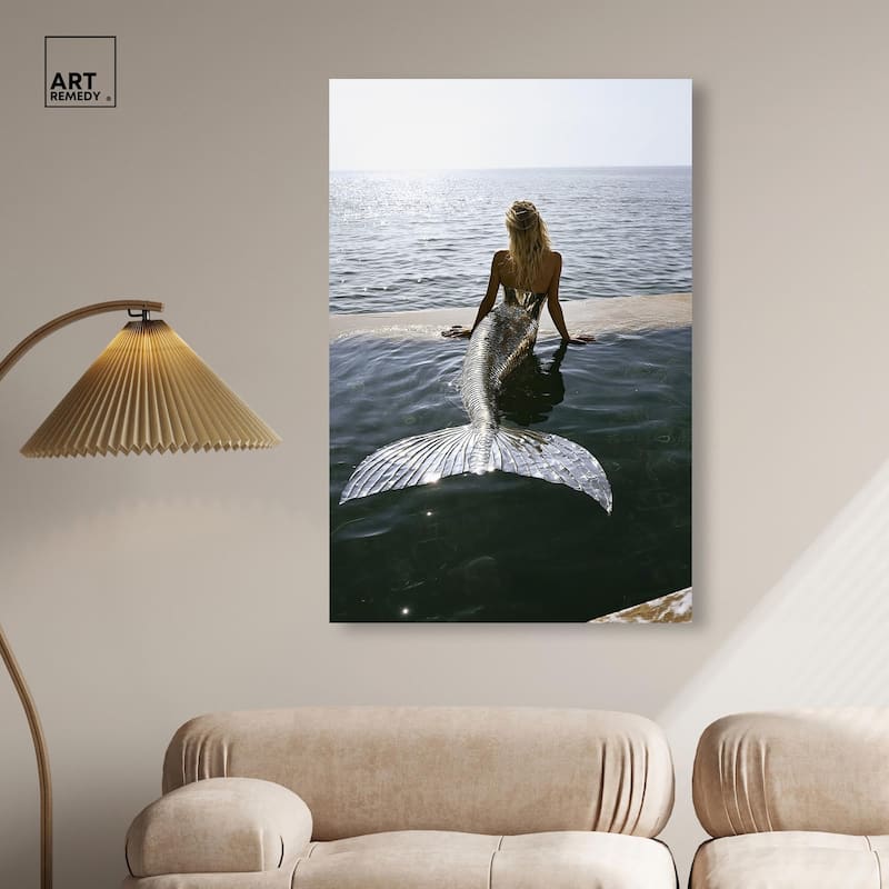 Mermaid Noon Canvas by Art Remedy, Gallery Wrapped