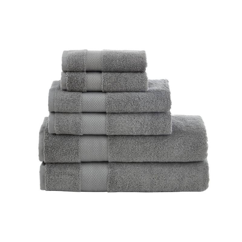 Fabstyles Diamond Turkish towel set of 6 (2 Hand, 2 Face 2 Bath towel)