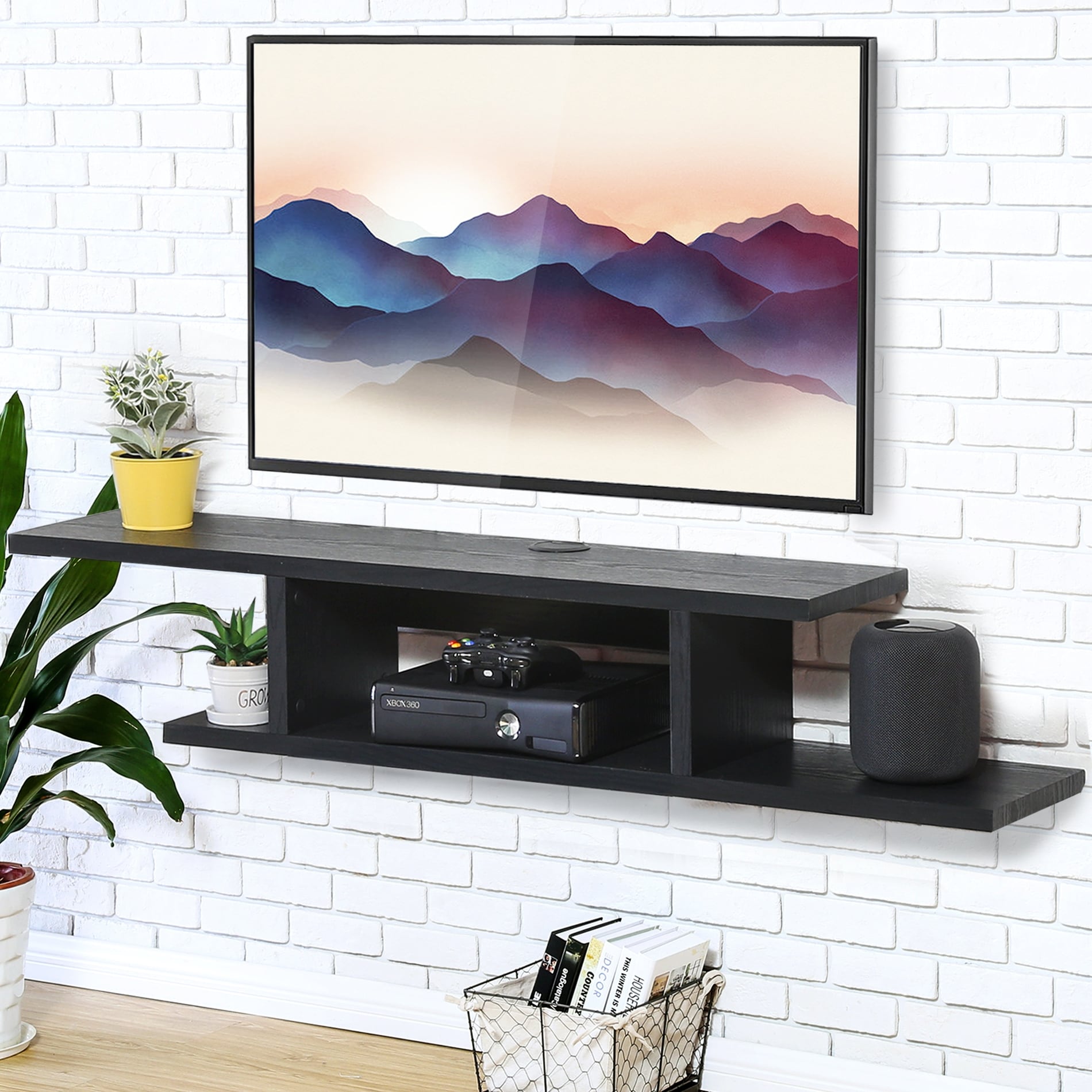 FITUEYES Wall Mounted Media Console Floating TV Stand Component