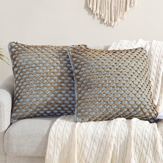 Boho Living Jada Braided Cotton/Jute Throw Pillows