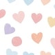 preview thumbnail 5 of 3, Bedtime Originals Rainbow Hearts White/Peach/Purple Baby Fitted Crib Sheet