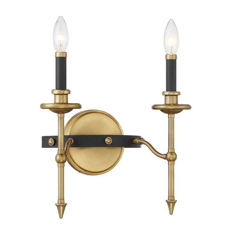 Savoy House 9-9510-2 Consulate 2 Light 13" Tall Bathroom Sconce