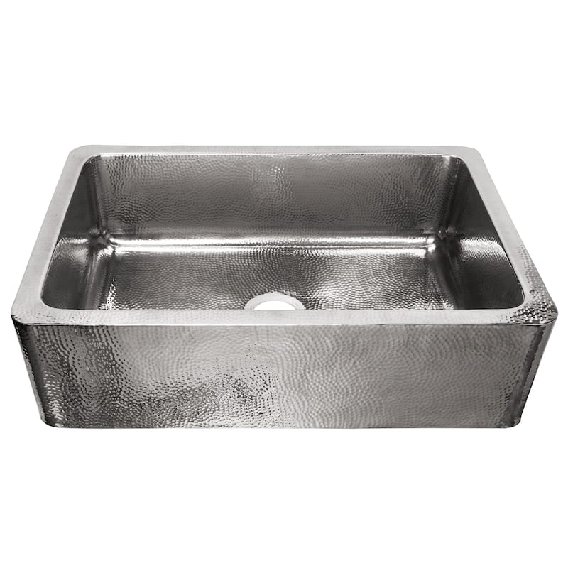 Lange Crafted Stainless Steel 32" Single Bowl Farmhouse Apron Front Undermount Kitchen Sink