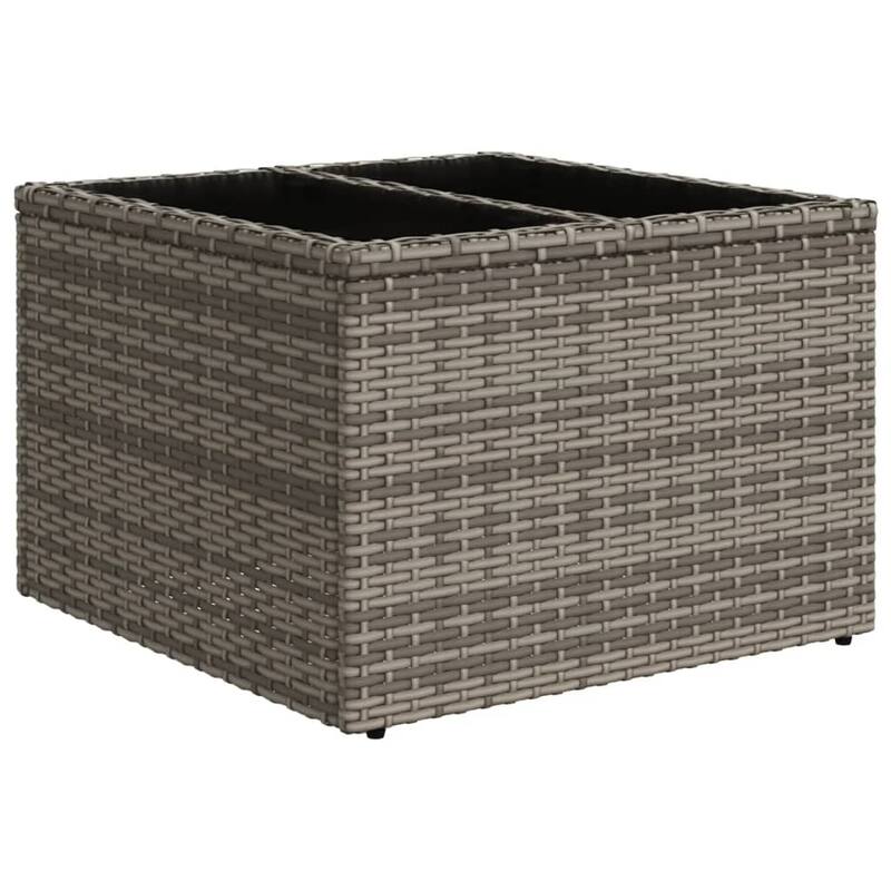 vidaXL Patio Sofa Set with Cushions Outdoor Furniture 5 Piece Poly Rattan - 21.7 x 24.4 x 27.2