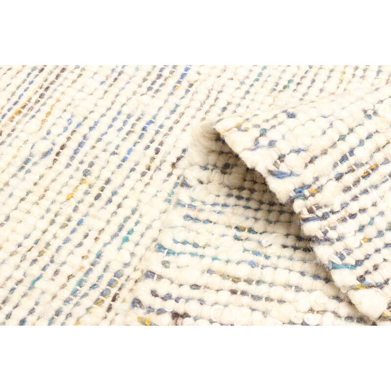 ECARPETGALLERY Braid weave Sienna Cream Wool Rug - 4'10 x 7'9