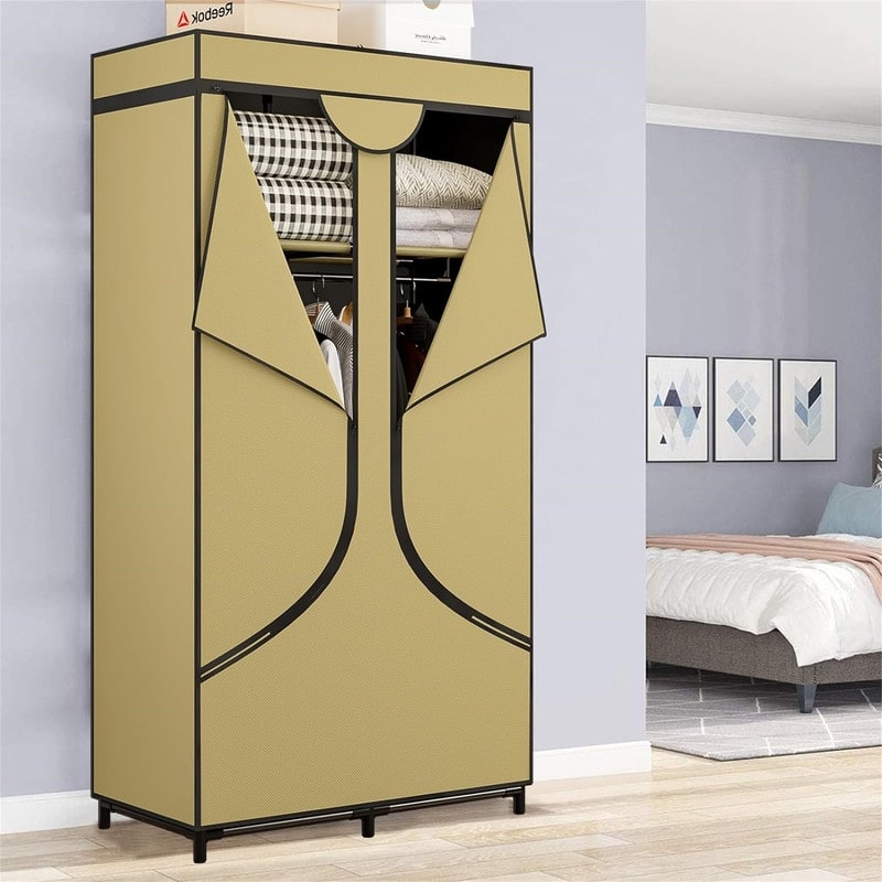 Portable Wardrobe Closet Clothing Organizer - 17.7"D x 34.6"W x 66.1"H