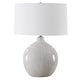 preview thumbnail 4 of 5, Uttermost Dribble White Glaze Table Lamp - 25.75" H X 19" W X 19" D