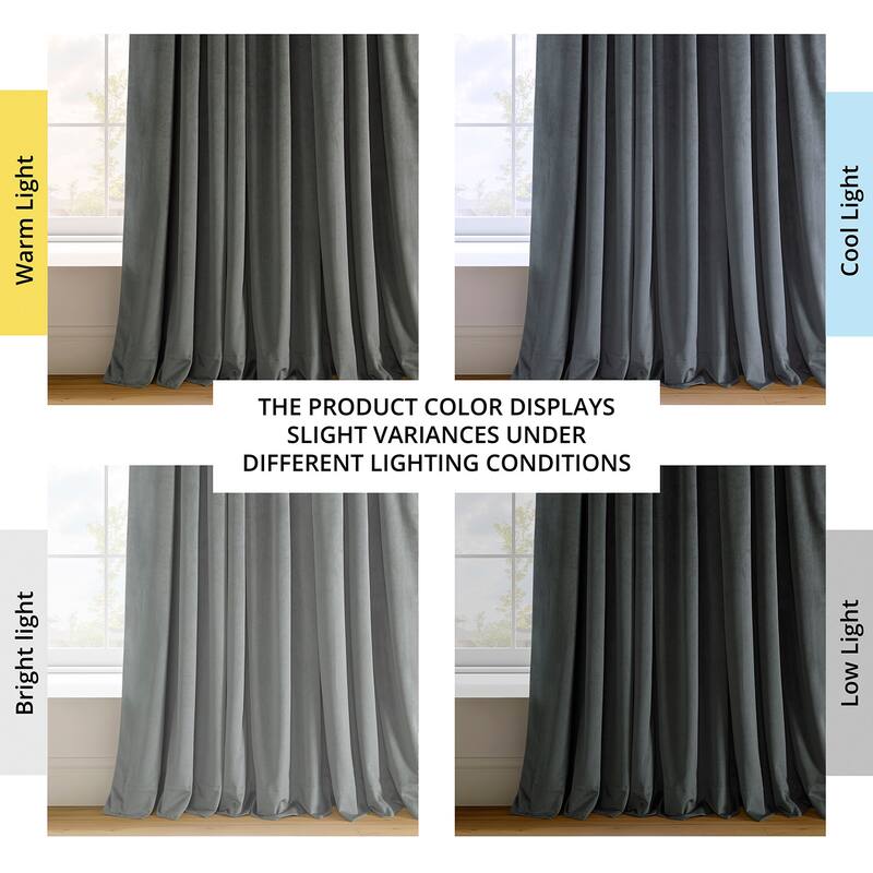 Exclusive Fabrics Signature Pleated Blackout Velvet Curtain (1 Panel)