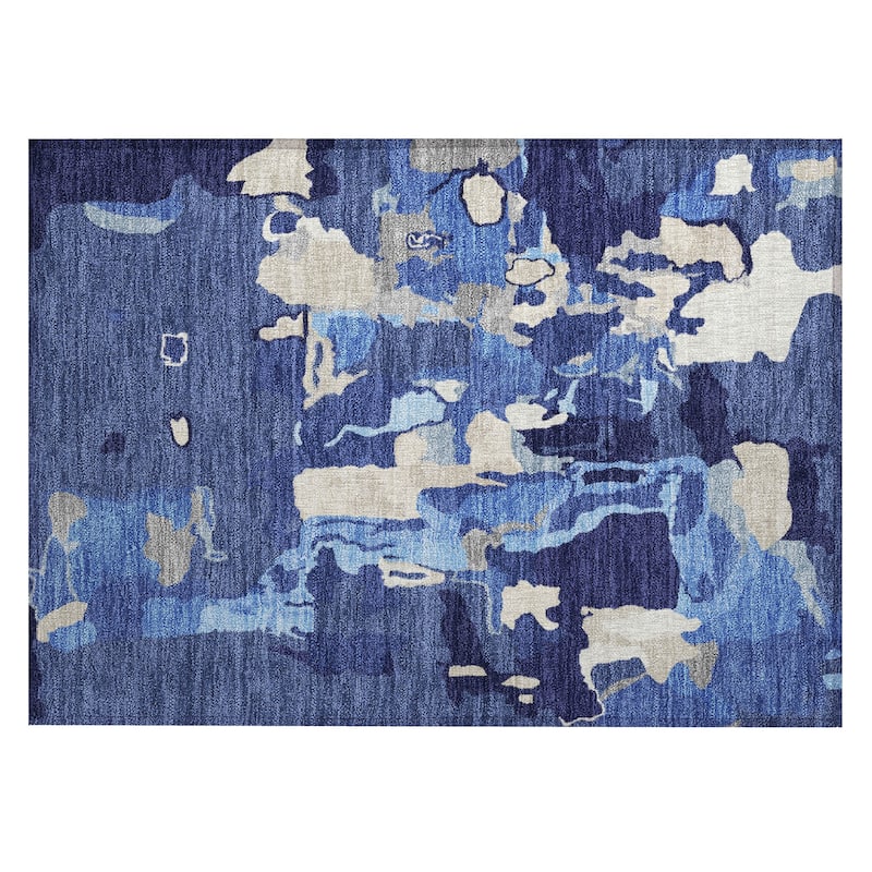 Machine Washable Indoor/ Outdoor Abstract Glam Chantille Rug