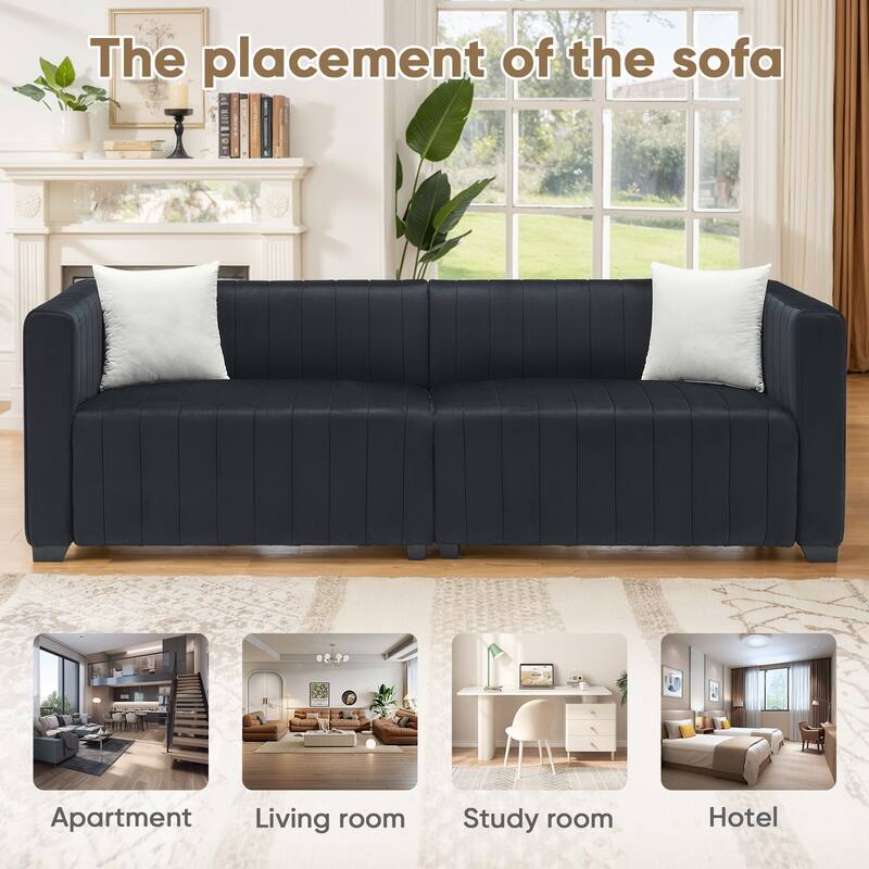 Pocassy 3 Seater Sofa Oversized Loveseat with 2 Pillows