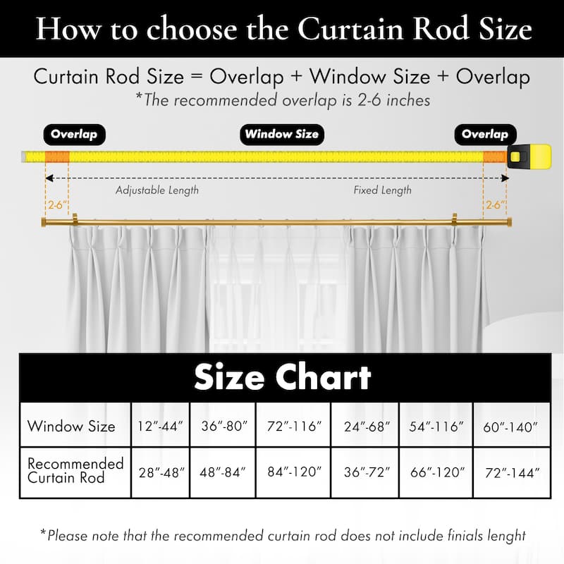 Meriville 1-Inch Diameter Nathan End Cap Single Window Treatment Curtain Rod