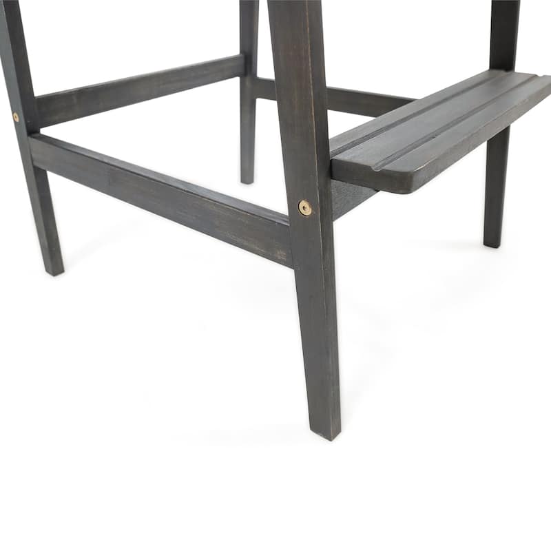 Malibu Outdoor Wood Acacia Barstool (Set of 4) by Christopher Knight Home