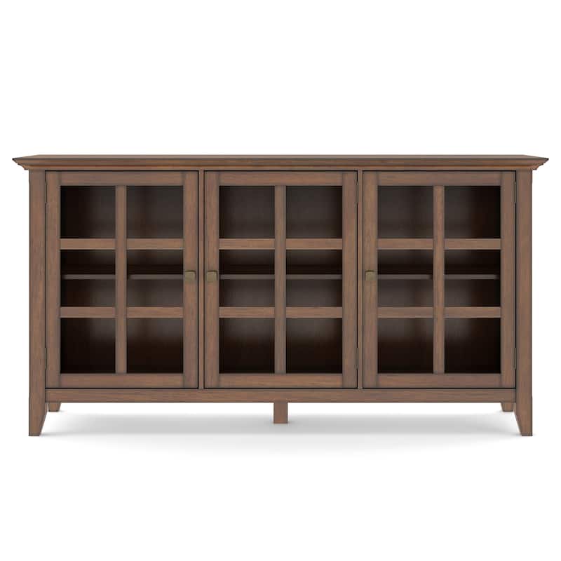 WYNDENHALL Normandy SOLID WOOD 62 inch Wide Transitional Wide Storage Cabinet - 62"w x 18"d x 34" h