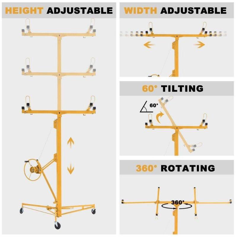 53'' Drywall Panel Hoist Jack Lifter Drywall Lift Panel Lift