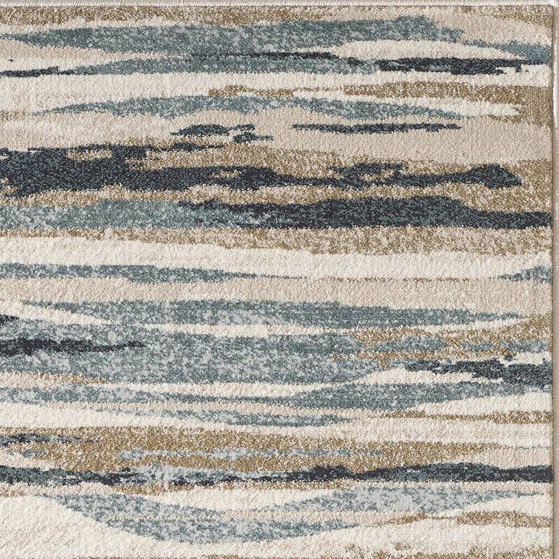 Domani Basics Blue Horizon Strip Rug