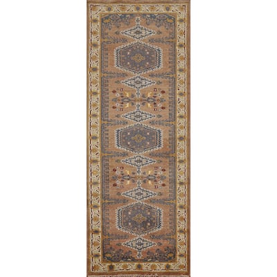 Viss Indian Runner Rug Hand-Knotted Wool Carpet - 2'6"x 8'0"