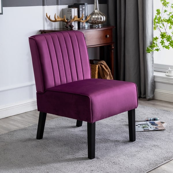 slide 2 of 6, Mid Century Modern Accent Chairs Set of 2 Purple