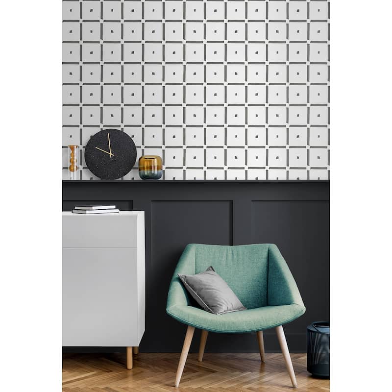 NextWall Check and Spot Peel and Stick Wallpaper