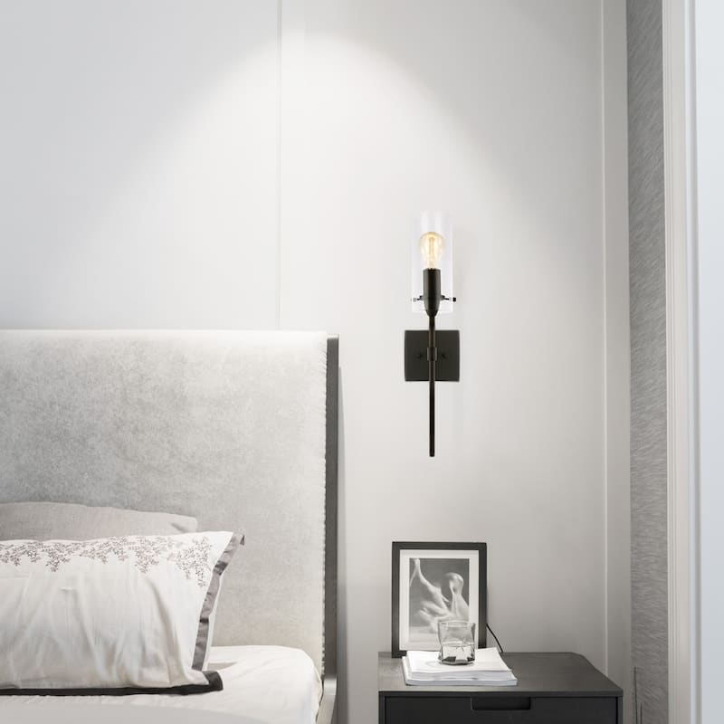 Light Society Montreal Clear Glass Wall Sconce