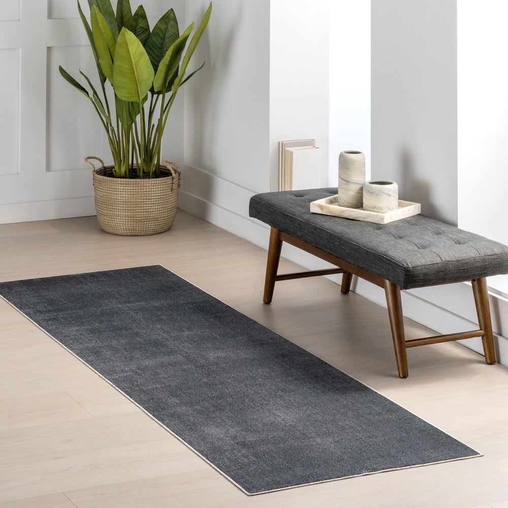 Nuloom Argelia Solid Machine Washable Area Rug