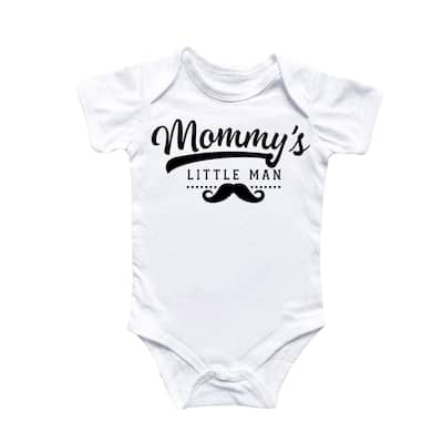 Moms Little Man 2 - Baby Boy Girl Clothes Infant Bodysuit Funny Cute Newborn
