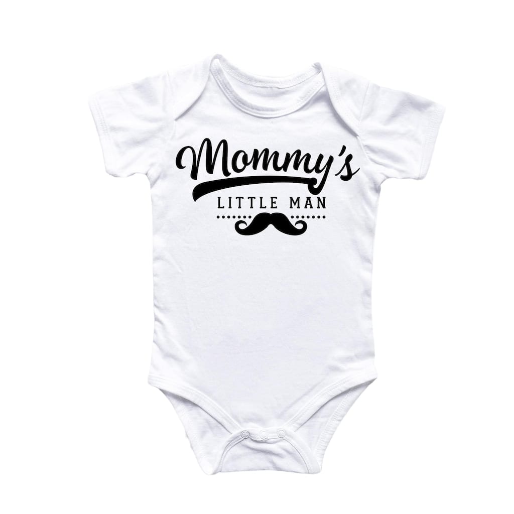 Moms Little Man 2 - Baby Boy Girl Clothes Infant Bodysuit Funny Cute Newborn