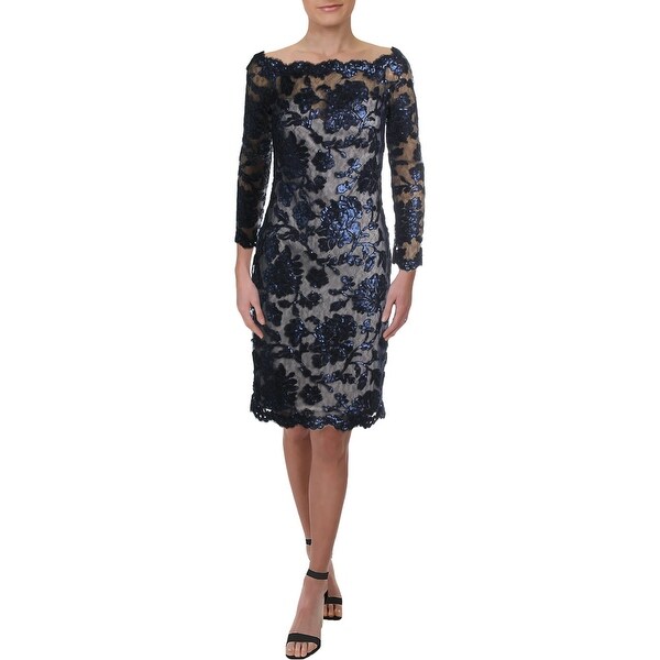 tadashi shoji navy dress