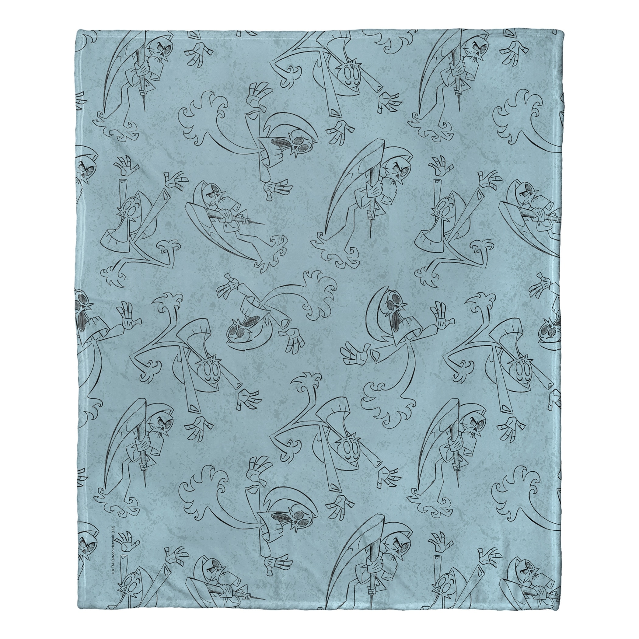Cartoon Network Billy And Mandy Sketchy Grim Silk Touch Throw Blanket