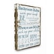 preview thumbnail 1 of 5, Stupell 'Bathroom Rules' Brown and Blue Stretched Canvas Wall Art - 16 x 20 16 x 20