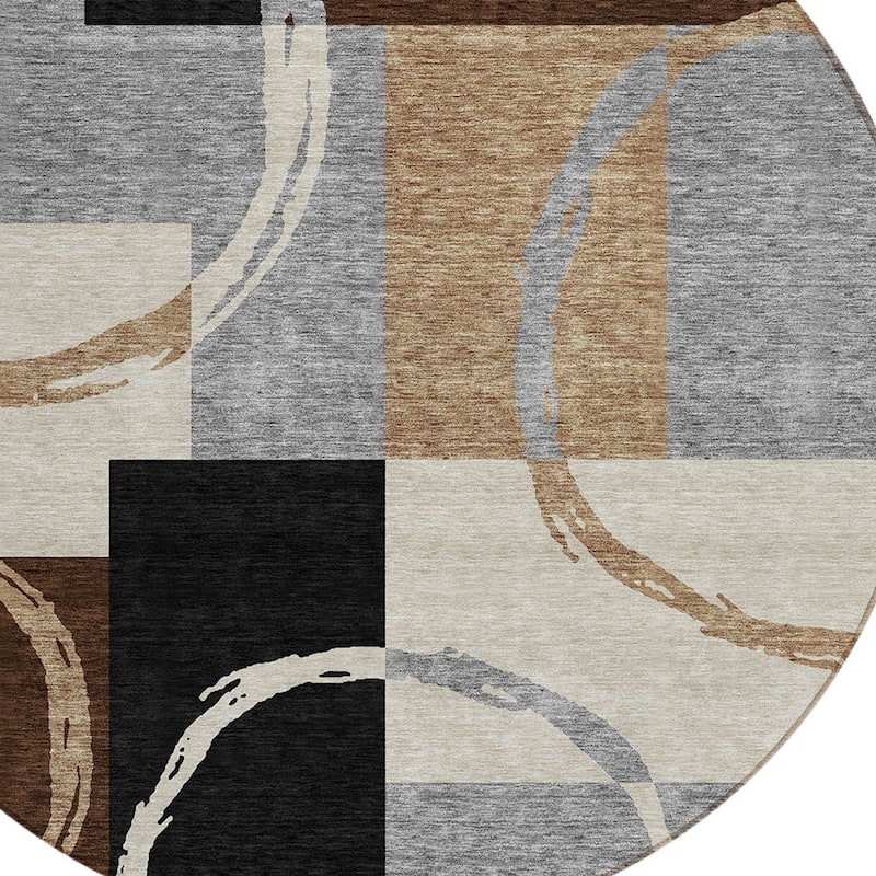 HomeRoots Geometric Modern Rectangle Outdoor Rug