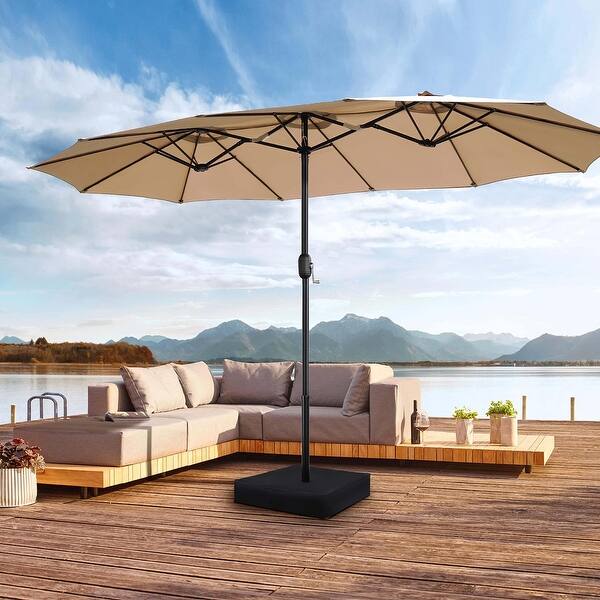 Patio Umbrella With Base Included,Outdoor Patio Umbrella,15 FT Backyard