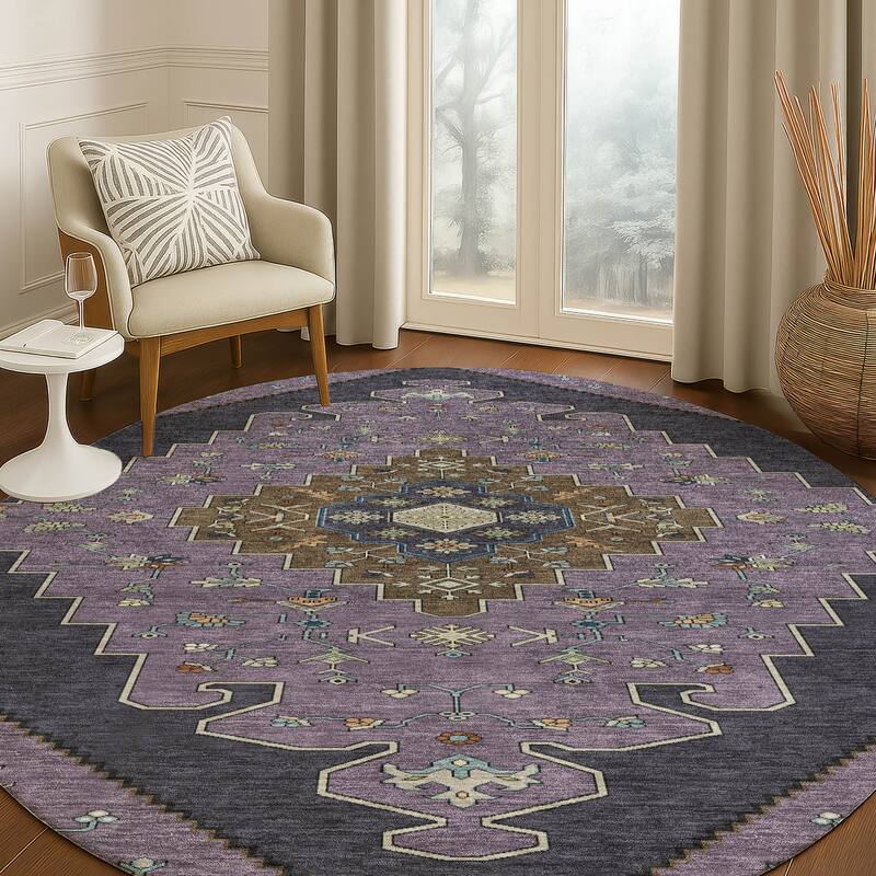 Machine Washable Indoor/ Outdoor Global Marrakesh Chantille Rug