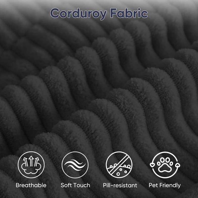 Corduroy Lazy Sofa Bean Bag Chair,Sponge Chaise Lounge Chair Indoor,Modern Sleeper Chair for Living Room Bedroom Office