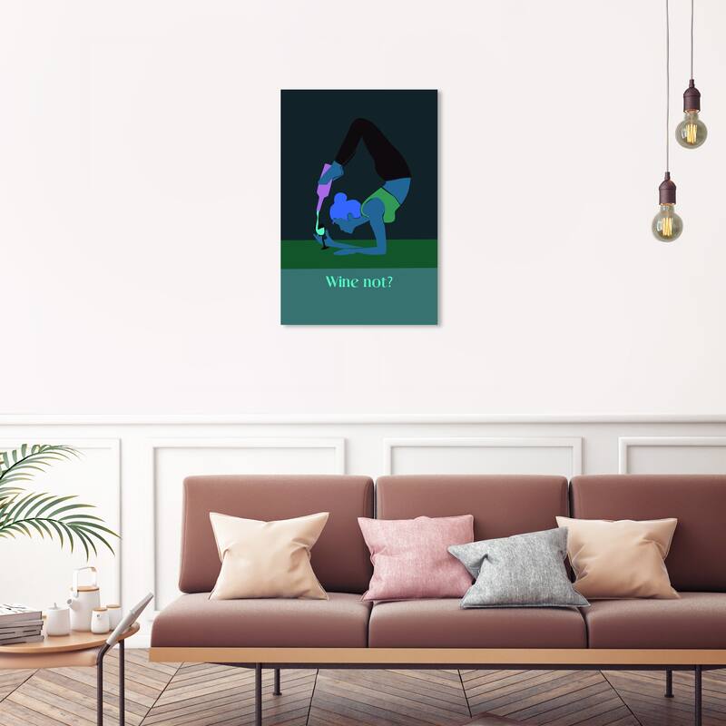 Wynwood Studio Canvas Sports and Teams Why Not Wine Brown and Modern & Contemporary Wall Art Canvas Print - 30 x 20