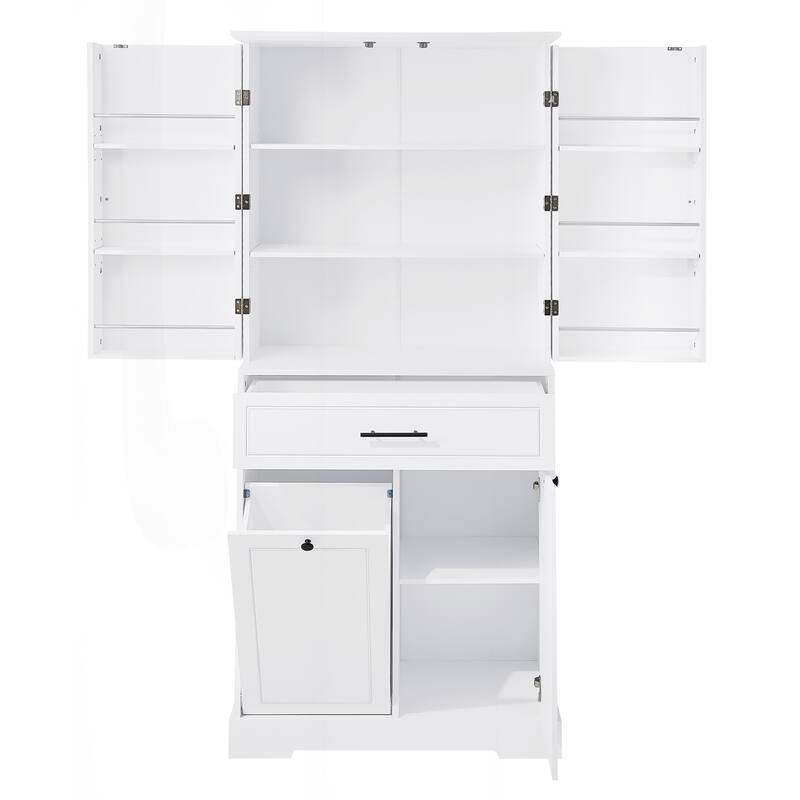 Versatile Freestanding Bathroom Cabinet with Multiple Compartments and Stylish Design