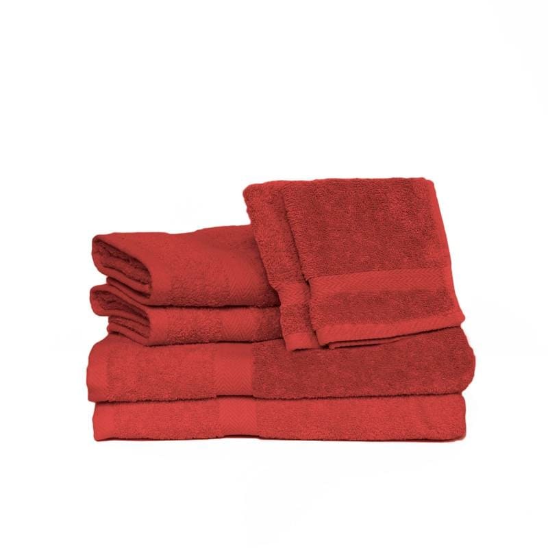 Deluxe 6 piece Cotton Terry Bath Towel Set eBay