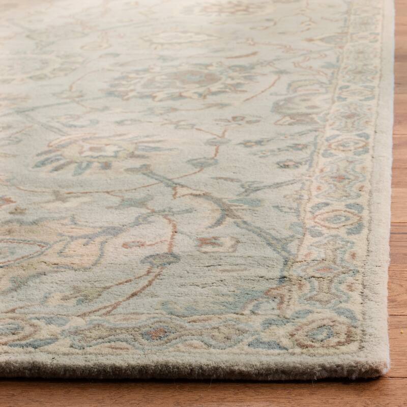 SAFAVIEH Handmade Heritage Plume Stripe Traditional Oriental Wool Rug