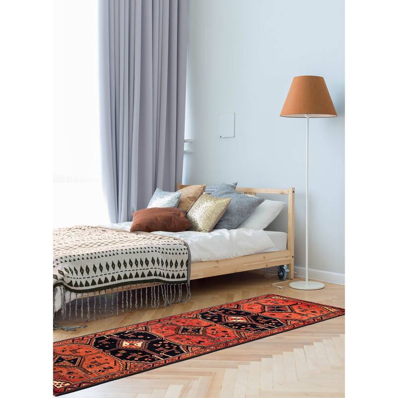 ECARPETGALLERY Hand-knotted Melis Vintage Copper Wool Rug - 3'8 x 12'8