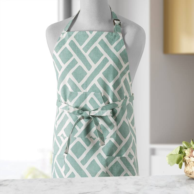 Exclusive Fabrics Martinique Printed Cotton Apron - 27 X 34