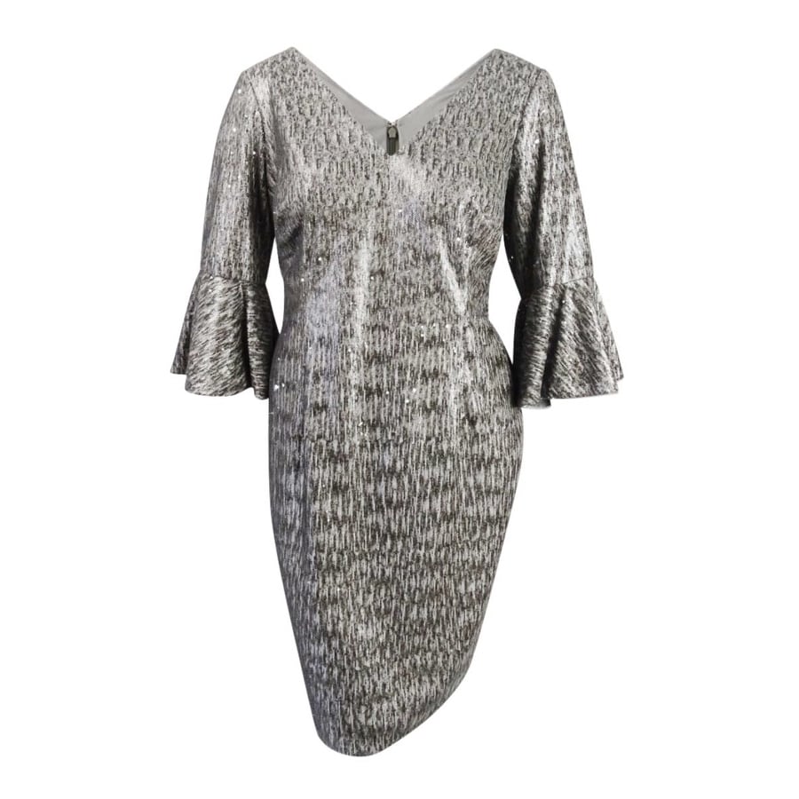 adrianna papell sequined sheath dress